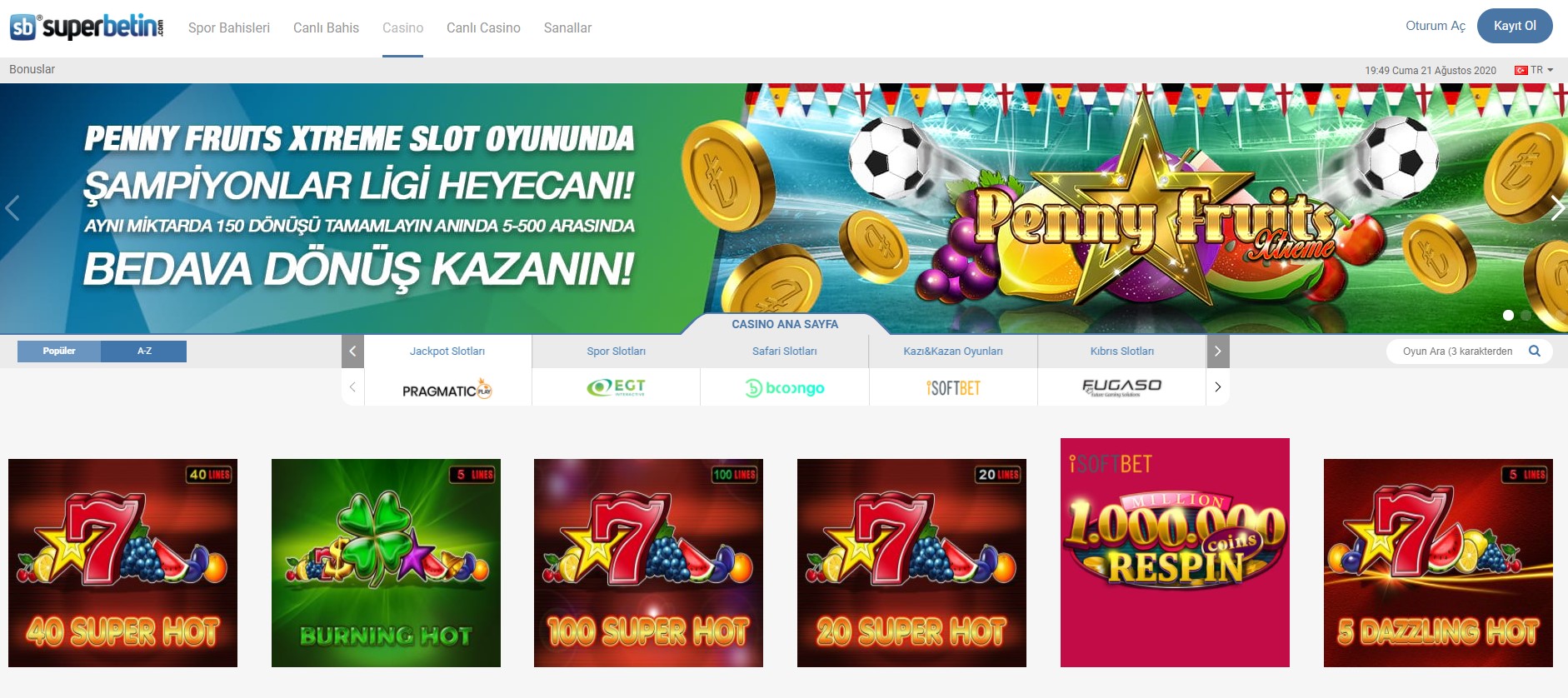 betgit Casino Sayfası